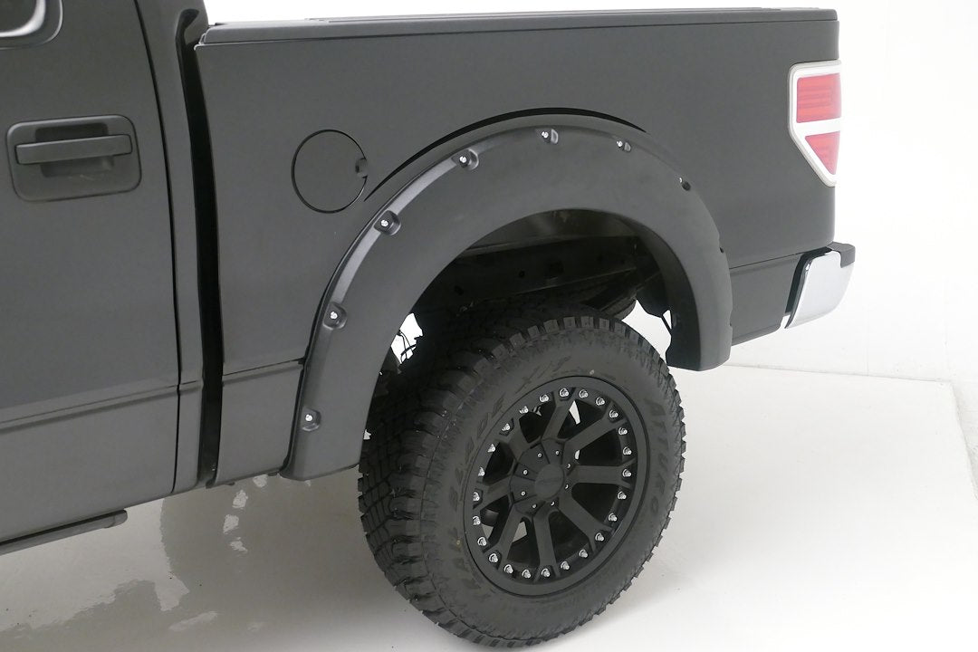 Product of TrailFX PFFF3006S Pocket Style/ Exposed Fasteners Black Fender Flare - Set Of 4 