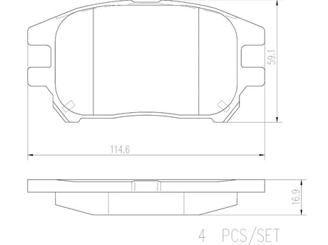Brembo P56050n Brake Pad||p56050n_R.Jpg||86||brmp56050n||2091735