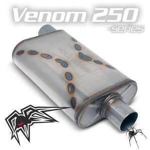 Product of Black Widow Exhaust BW002-P Venom 250-Series Stainless Steel Exhaust Muffler 