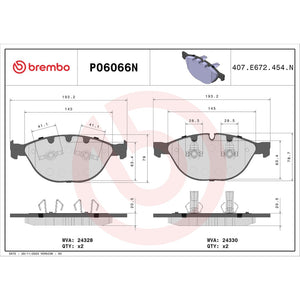Brembo P06066n Brake Pad||||87||brmp06066n||2008905