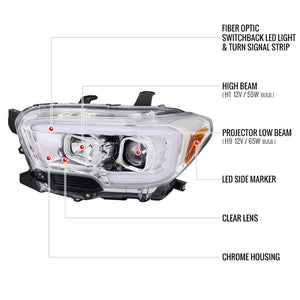 Spec-D Tuning 2lhp-Tac16-Tm Headlight Assembly||2lhp-Tac16-Tm_7.Jpg||92||sdt2lhptac16t||1701040