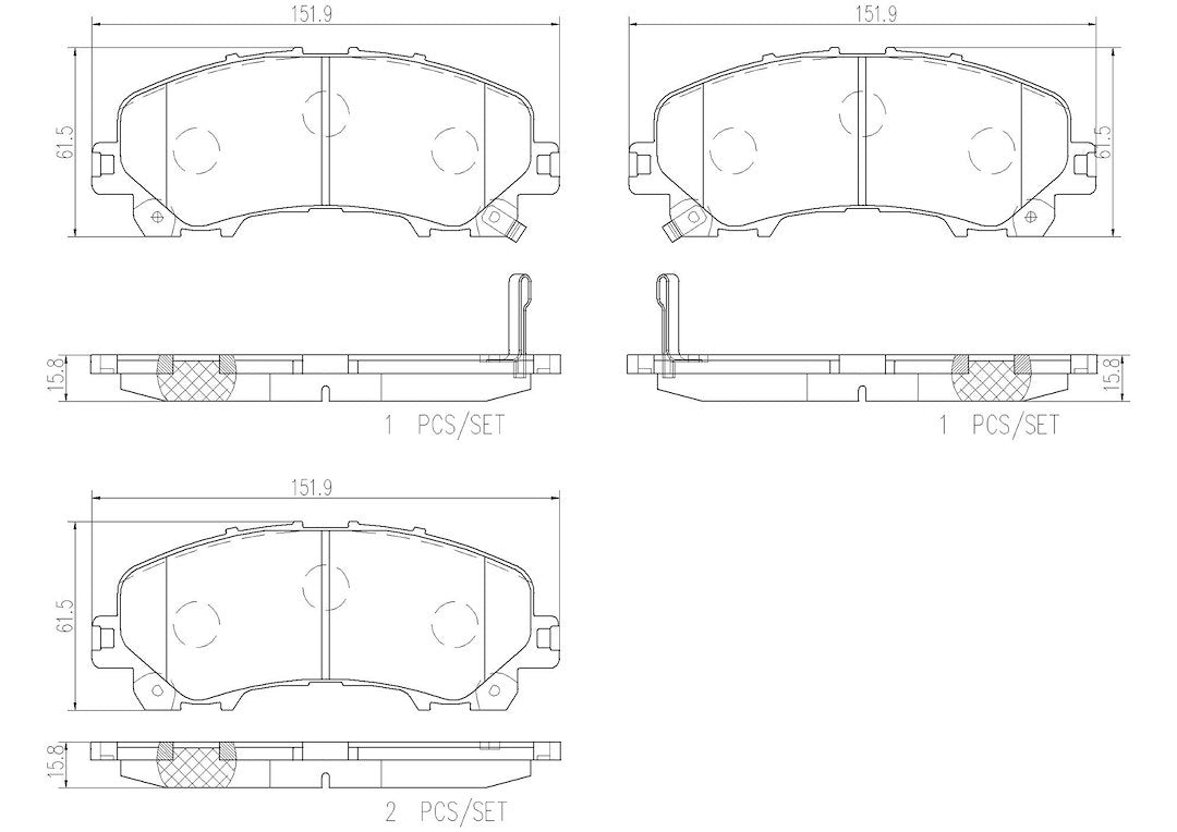 Product of Brembo P56106N Brake Pad - Set Of 4 