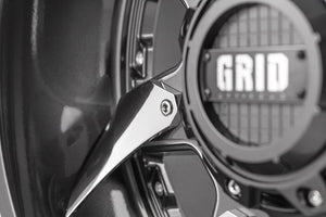 Product of Grid Wheels 24x14 Graphite With Natural Accents Wheel - 5x5.00 Bolt Pattern 