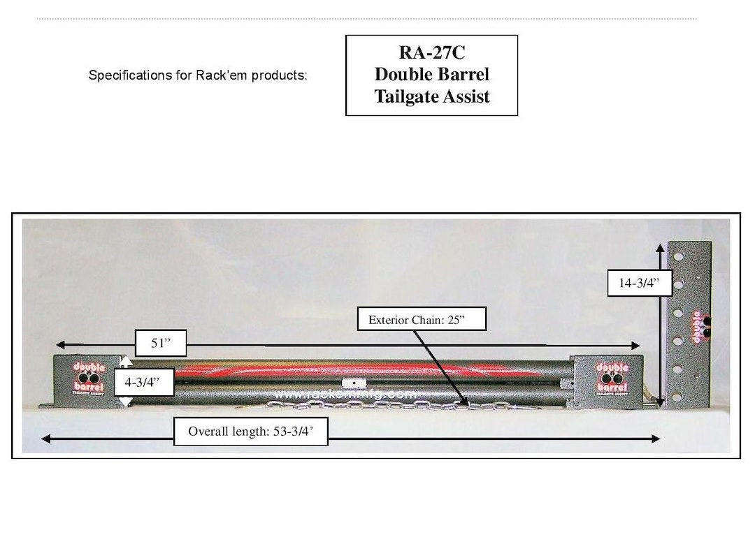 Product of Rack-Em Ra-27c Tailgate Assist