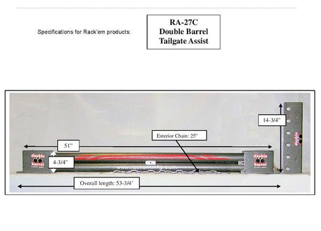 Product of Rack-Em Ra-27c Tailgate Assist