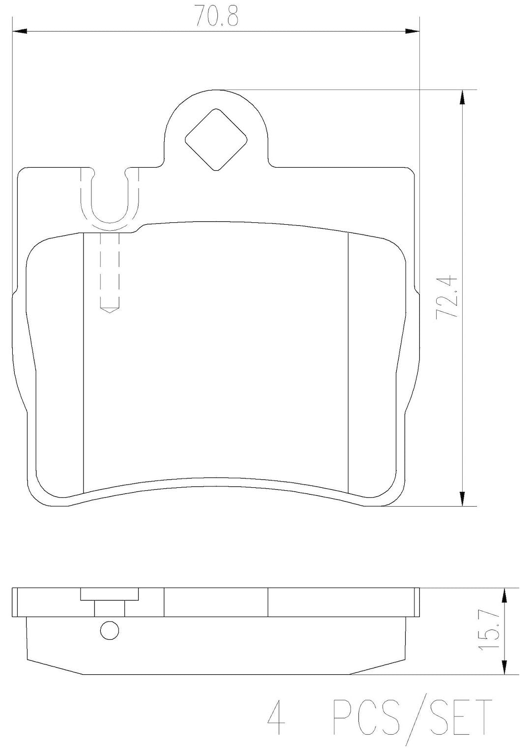 Product of Brembo P50042N Brake Pad - Set Of 4 