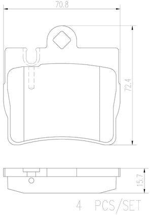 Product of Brembo P50042N Brake Pad - Set Of 4 