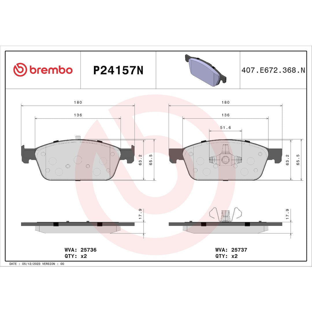 Brembo P24157n Brake Pad||p24157n_Drw.Jpg||91||brmp24157n||1752805