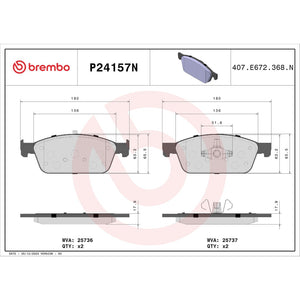Brembo P24157n Brake Pad||p24157n_Drw.Jpg||91||brmp24157n||1752805