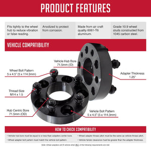 Coyote Wheel Accessories 5450-5450h-B Wheel Adapter||5450-5450h-B_Features.Jpg||88||rev54505450hb||1034383