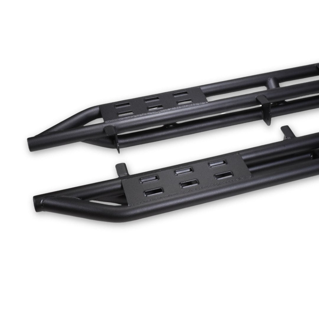 Product of TrailFX BR011T Black Steel Round Tube Rocker Panel Guard 