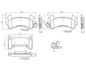Product of Brembo P10036N Brake Pad - Set Of 4 