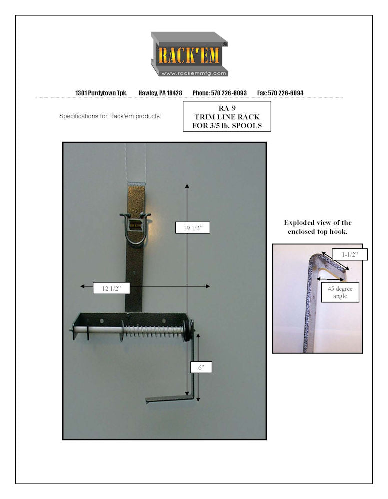 Rack-Em Ra-9 Grass Trimmer Line Spool Rack||ra-9_3.Jpg||88||rkmra9||1071943