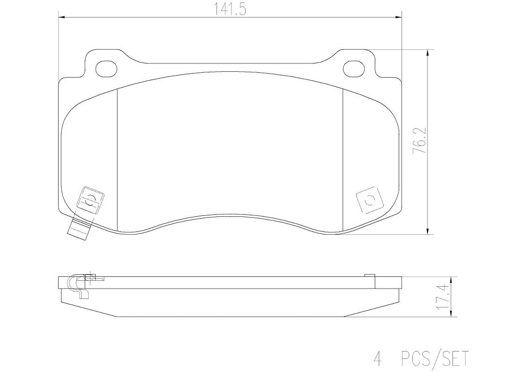 Product of Brembo P11023N Brake Pad - Set Of 4 