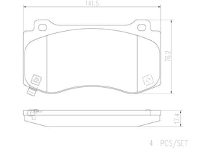 Product of Brembo P11023N Brake Pad - Set Of 4 