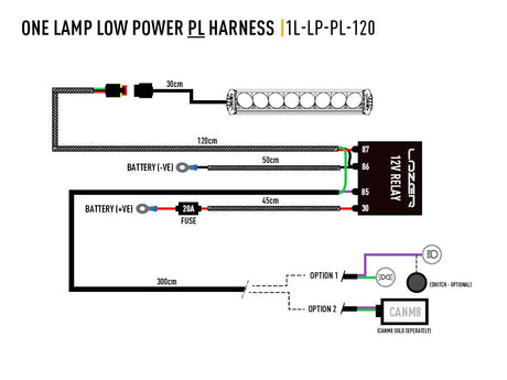 Triple-R Light 1l-Lp-Pl-120 Light Bar Wiring Harness||1l-Lp-Pl-120_1.Jpg||86||trp1llppl120||1333483