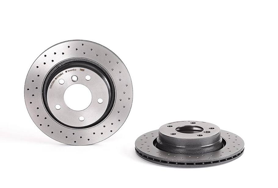 Product of Brembo 0977021XC02 Xtra Vented Cross Drilled 1 Piece Brake Rotor 