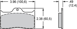 Product of Wilwood Brakes 150-8850K Street/ Racing Brake Pad - Set Of 4 