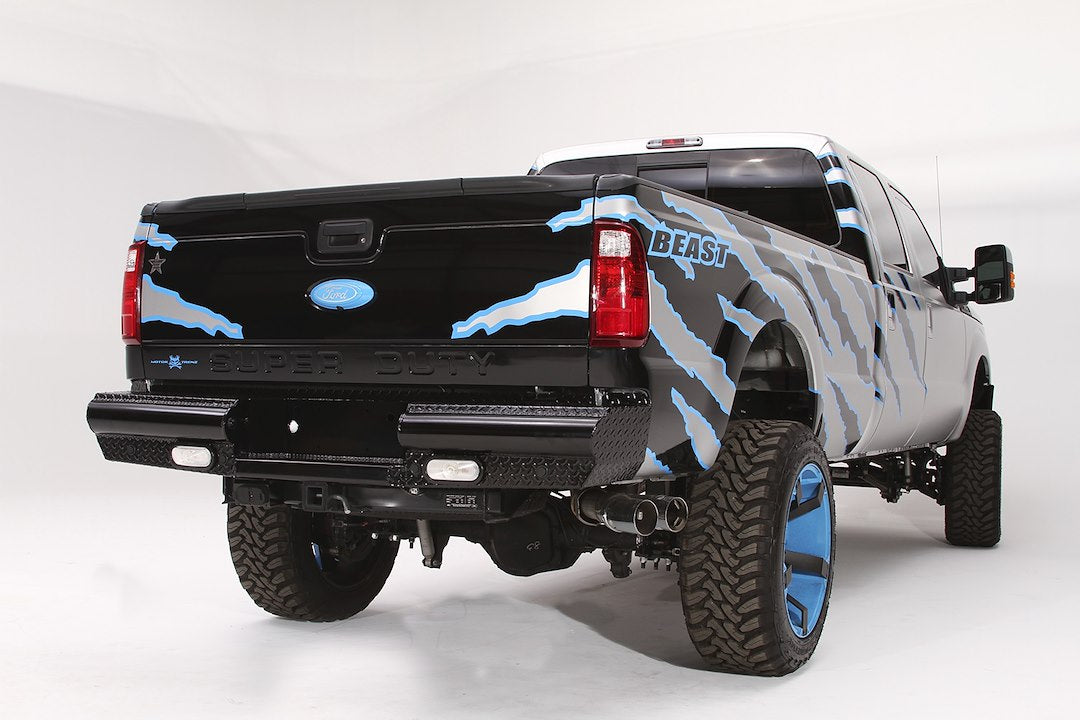 Product of Fab Fours FS08-T1350-1 Black Steel Steel Powder Coated Bumper 