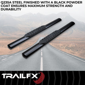 Product of TrailFX A1546T TFX 4" Oval Tube Side Steps Nerf Bar With Surface Steps 