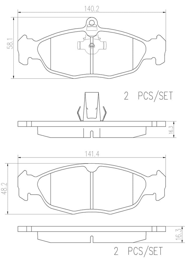 Product of Brembo P36017N Brake Pad - Set Of 4 