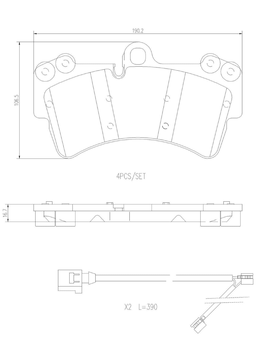 Product of Brembo P85065N Brake Pad - Set Of 4 