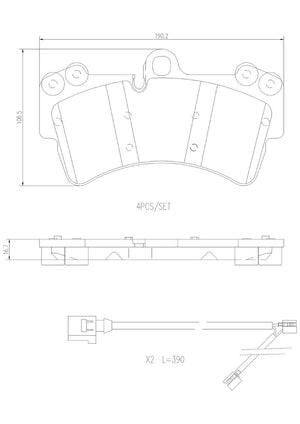 Product of Brembo P85065N Brake Pad - Set Of 4 