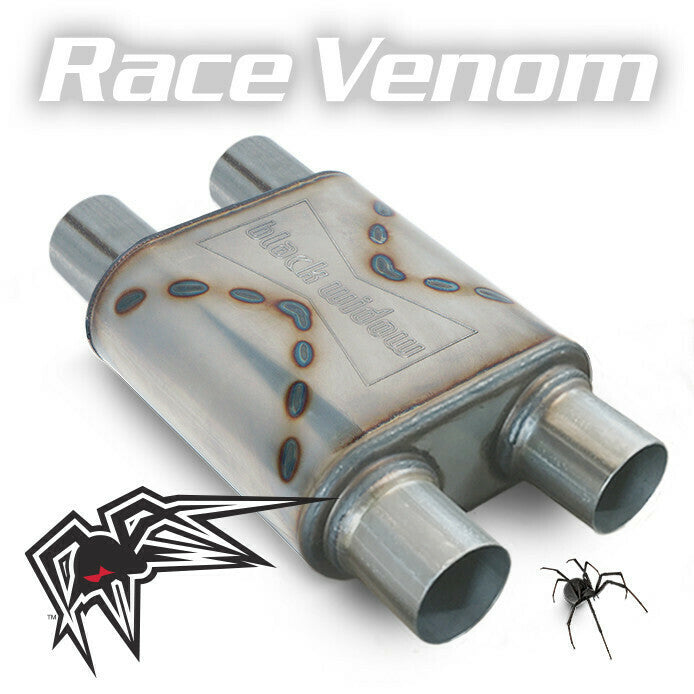 Product of Black Widow Exhaust BWDDR-22 Race Venom Stainless Steel Exhaust Muffler 