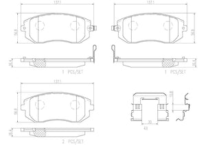 Product of Brembo P78013N Brake Pad - Set Of 4 