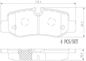 Product of Brembo P50126N Brake Pad - Set Of 4 