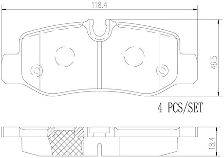 Product of Brembo P50126N Brake Pad - Set Of 4 
