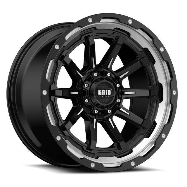 Product of Grid Wheels 20x10 Black With Natural Accents Wheel - Not Applicable Bolt Pattern 