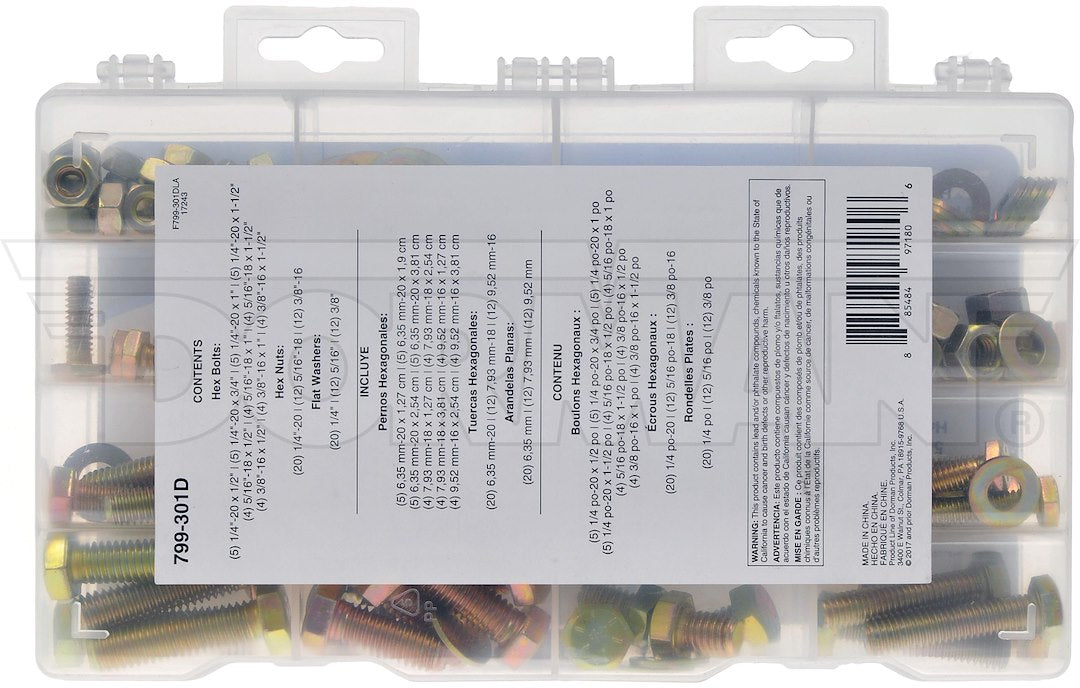 Dorman (Oe Solutions) 799-301d Fastener Assortment||799-301d-002.Jpg||87||d18799301d||904457