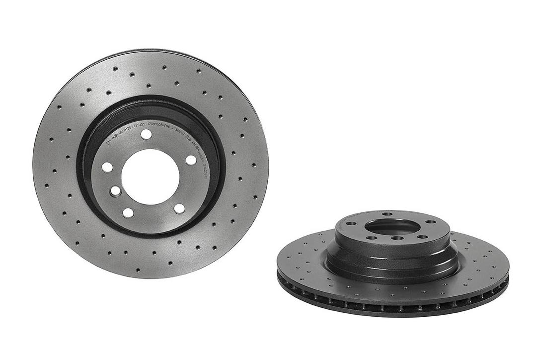 Product of Brembo 09A2591XC02 Xtra Vented Cross Drilled 1 Piece Brake Rotor 