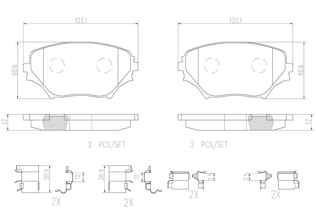 Product of Brembo P83055N Brake Pad - Set Of 4 