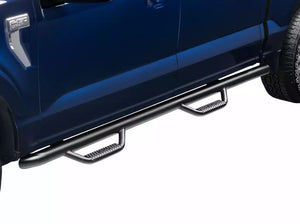 Product of N-Fab N16100CC-6-TX Black Matte Textured Powder Coated Round Nerf Bar - Truck Wheel To Wheel 