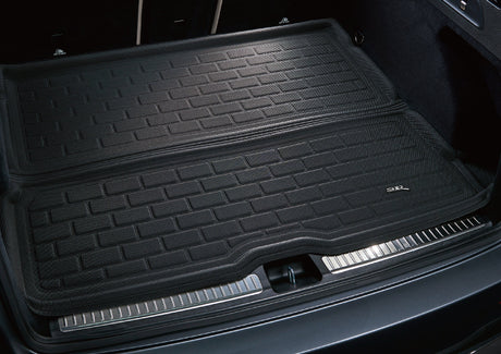 Product of 3D Mats M1TL0171309 Black Thermoplastic Rubber Of Carbon Fiber Texture Rear Top Cargo Area Cargo Area Liner 