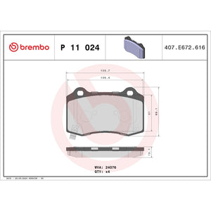 Brembo P11024 Brake Pad||p11024_Drw.Jpg||88||brmp11024||1752667