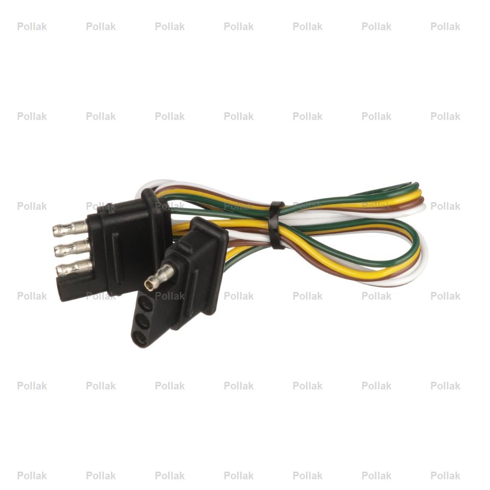 Product of Pollak 12-412E Trailer End 4 Flat Trailer Wiring Connector 