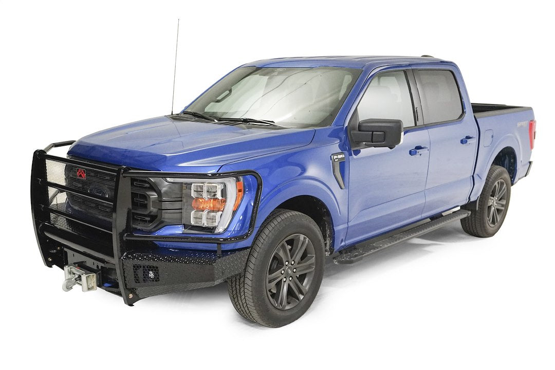 Product of Fab Fours FF21-K5060-1 Black Steel Steel Gloss Powder Coated Bumper 