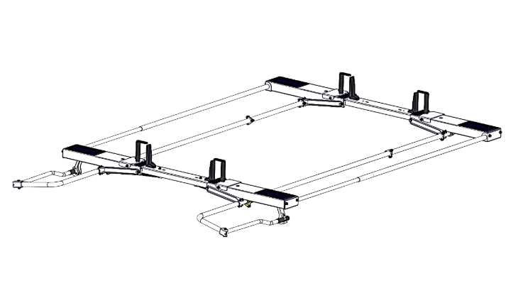 Product of Holman 4A95L Yes Aluminum Ladder Rack 