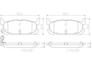 Product of Brembo P49031N Brake Pad - Set Of 4 