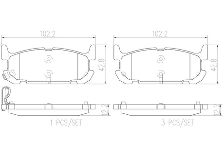 Product of Brembo P49031N Brake Pad - Set Of 4 