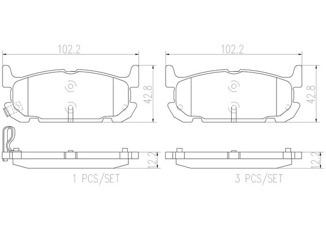 Product of Brembo P49031N Brake Pad - Set Of 4 