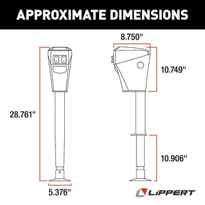 Product of Lippert Components 285318 3500 Pound Electric Trailer Tongue Jack 