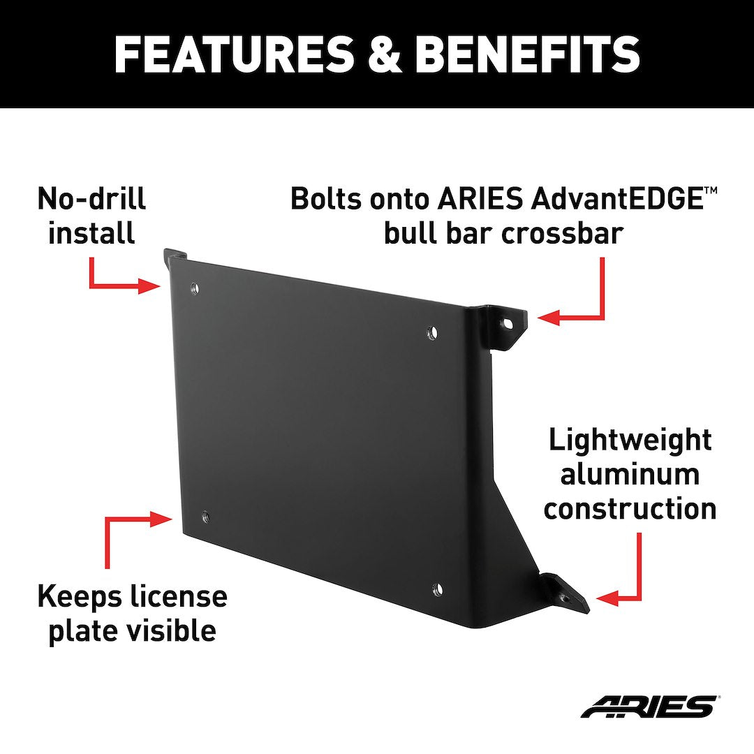 Aries 2169000 License Plate Bracket||2169000_3008x1990_Fa.Jpg||87||a1s2169000||1370134