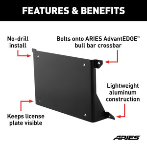 Aries 2169000 License Plate Bracket||2169000_3008x1990_Fa.Jpg||87||a1s2169000||1370134