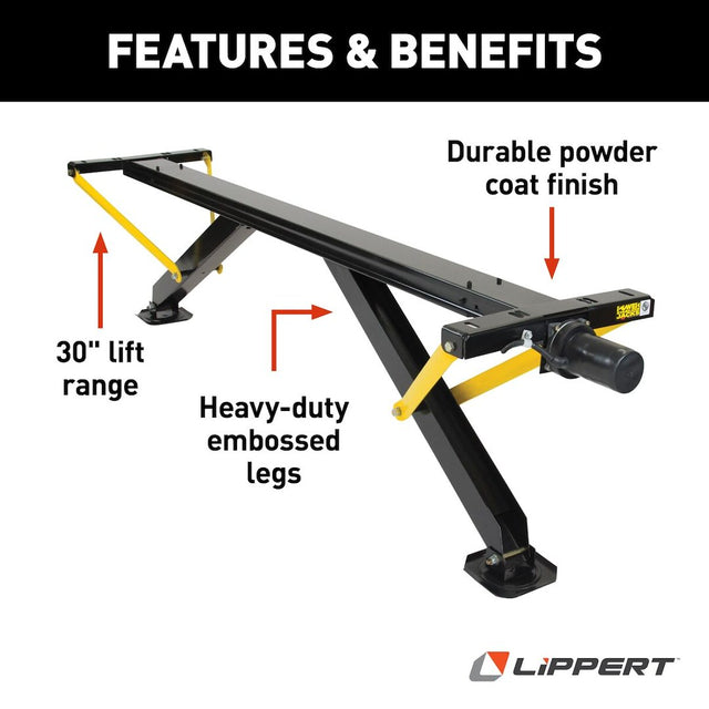 Product of Lippert Components 337199 Electric Cross Frame Stabilizer Trailer Stabilizer Jack Stand 