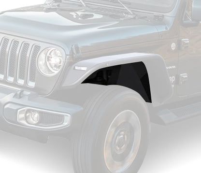 Product of Black Horse Offroad TFFJL4F Non-Exposed Fasteners Black Fender Flare - Set Of 2 