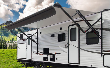 Product of Carefree RV AL18006E RV Patio Electric/ Manual Awning , White Solid 